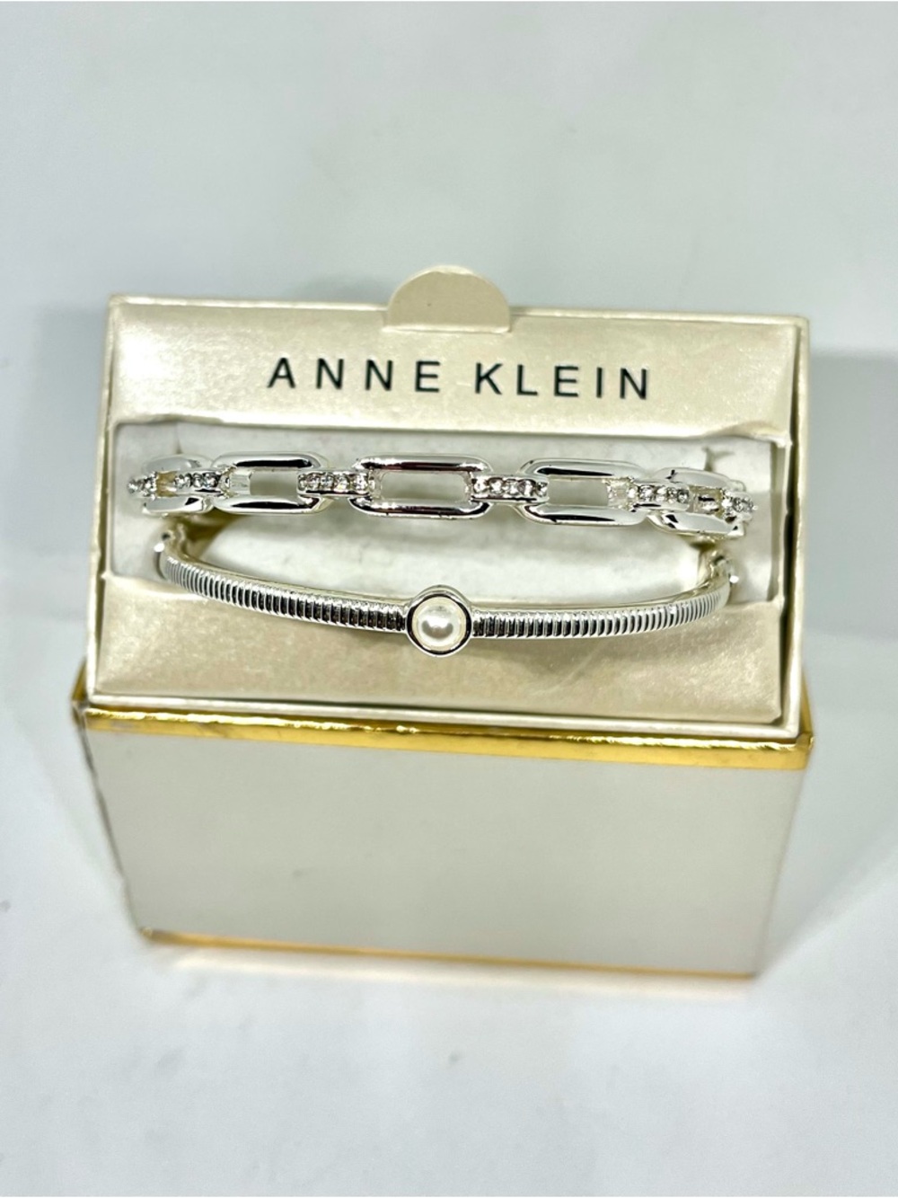 Anne Klein silver Tone Bracelet Set NWT